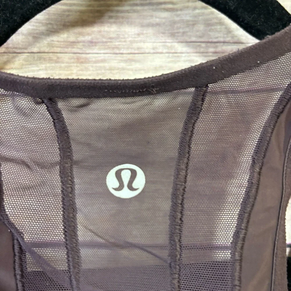 Sheer back Lululemon bra Size 4 Brown Color